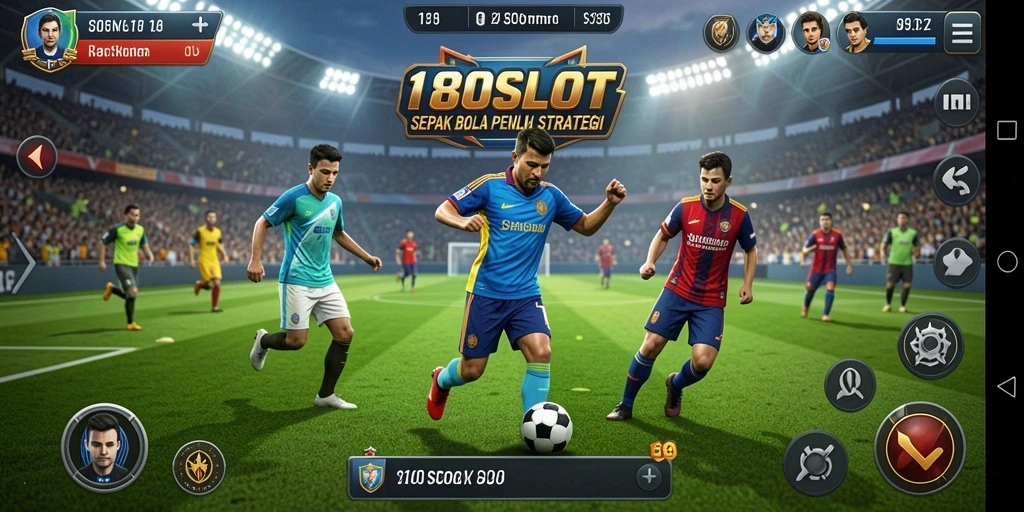 Tangkapan layar gameplay <strong>180SLOT</strong> yang menampilkan aksi seru di lapangan.