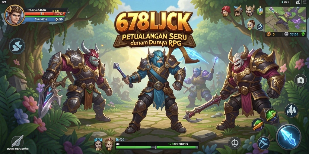 Tampilan gameplay RPG yang mendebarkan dan penuh aksi di 678LUCK.