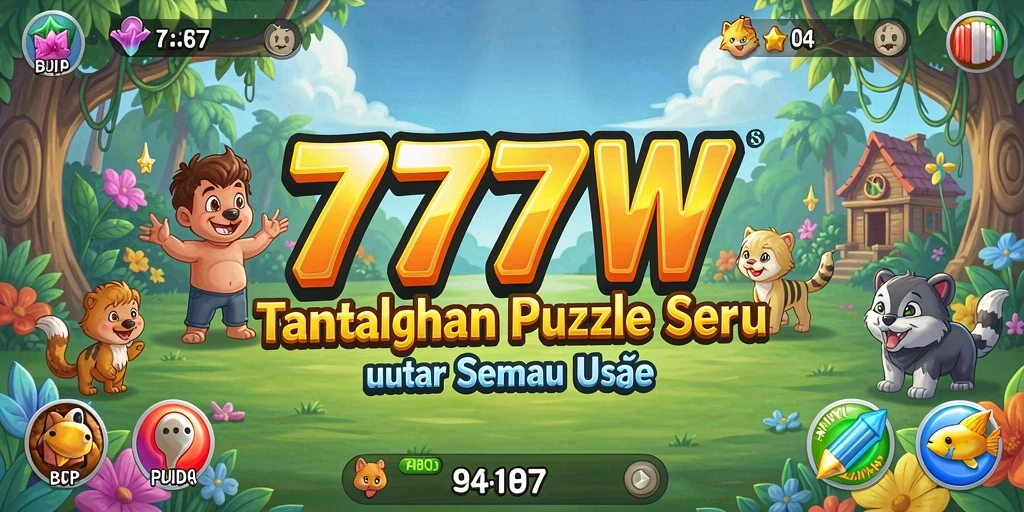 Screenshot gameplay 7777W menampilkan tantangan puzzle yang memikat.