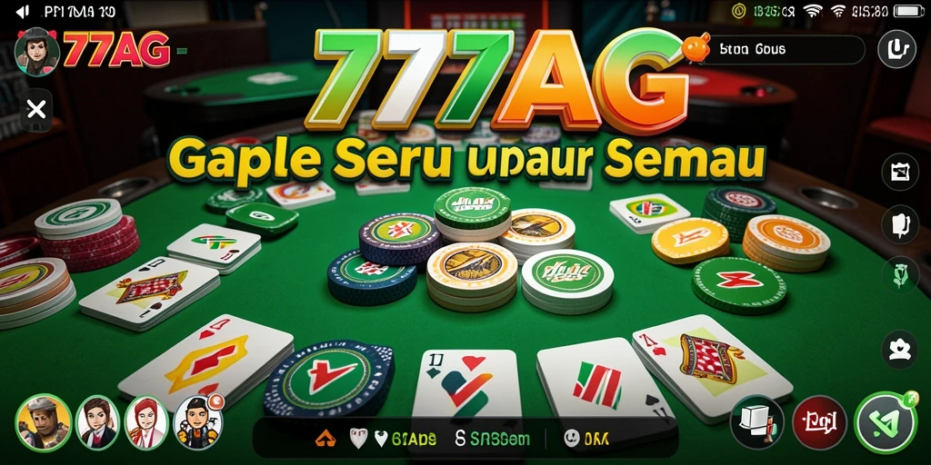 Tampilan gameplay Gaple yang seru dan menarik di 777AG.