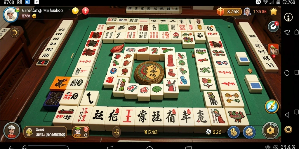 Tampilan gameplay Mahjong yang menarik di 8768.