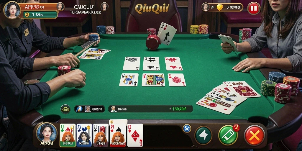 Screenshot utama menunjukkan gameplay QiuQiu seru.