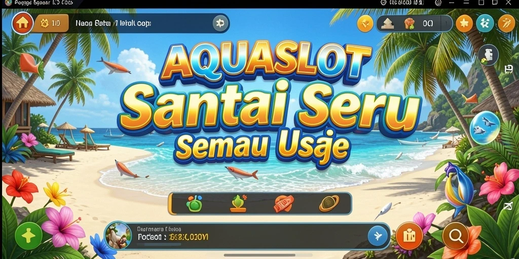 Tampilan gameplay AQUASLOT yang seru dan menarik.