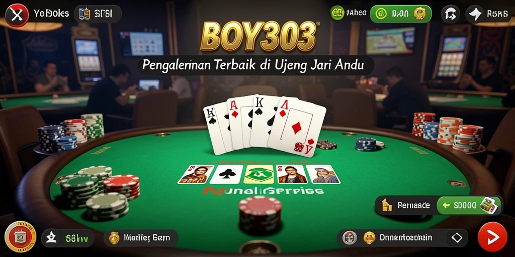 Tampilan gameplay seru dan kompetitif di BOY303 saat bermain poker.