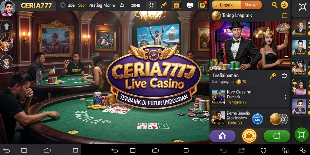 Tampilan gameplay Live Casino yang menarik di CERIA777.