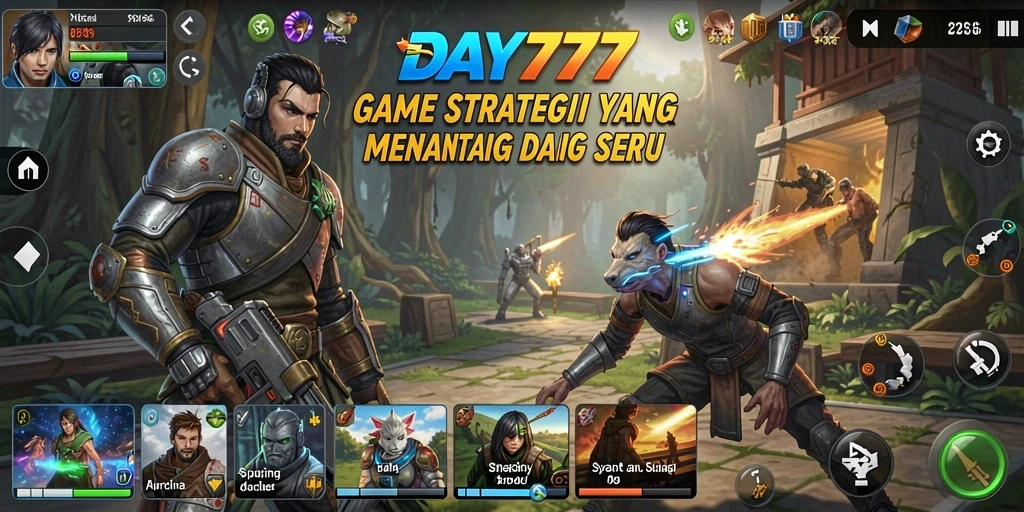 Tampilan utama gameplay DAY777 dengan aksi strategi yang mendebarkan.