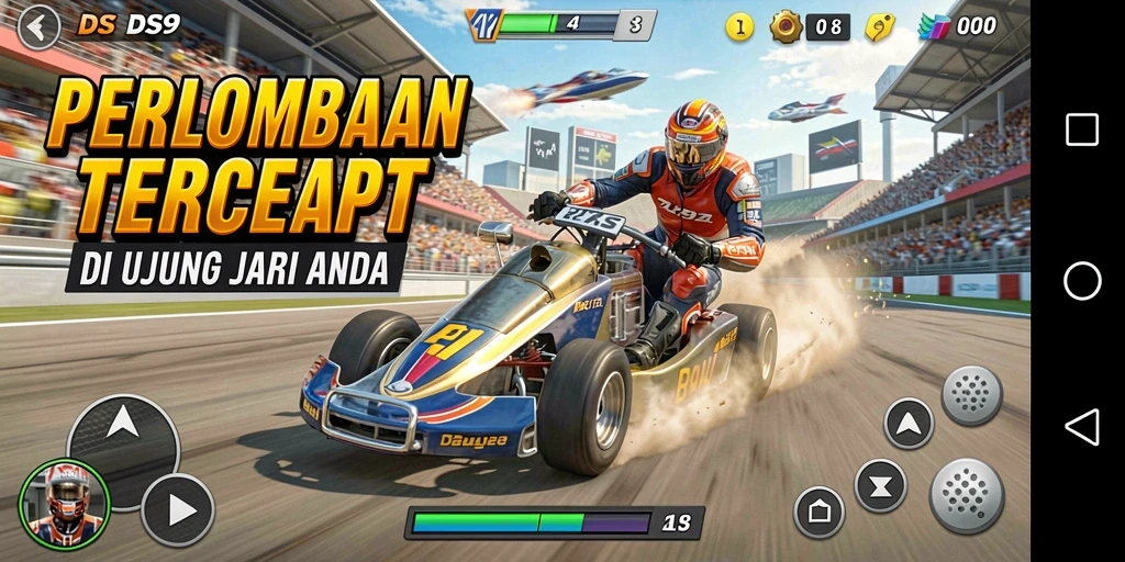 Gambaran menarik dari gameplay balapan DS99.