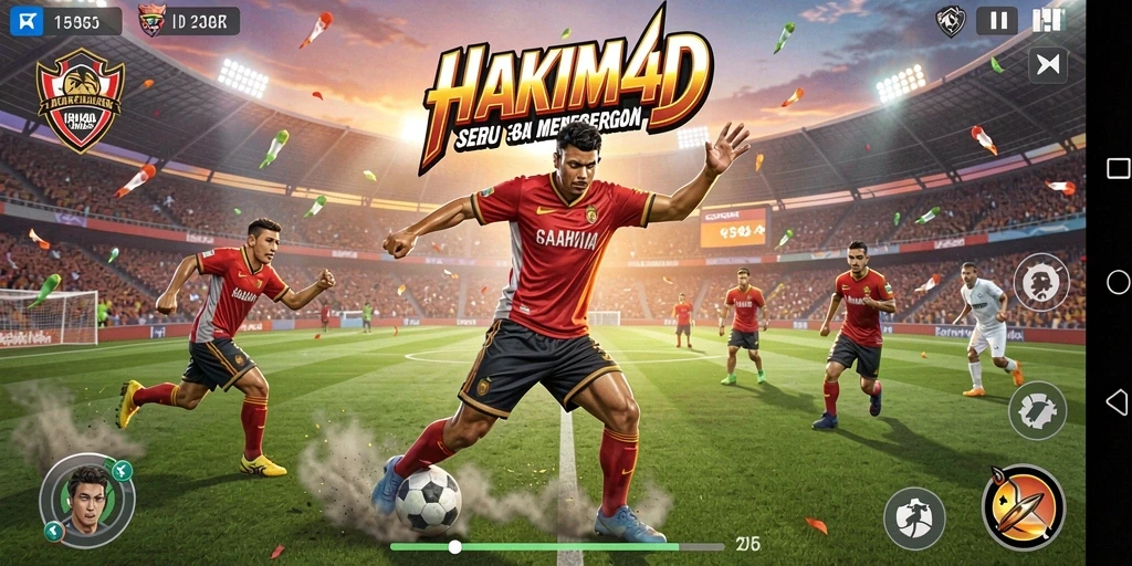 Screenshot HAKIM4D menunjukkan aksi intens dalam permainan olahraga yang seru.