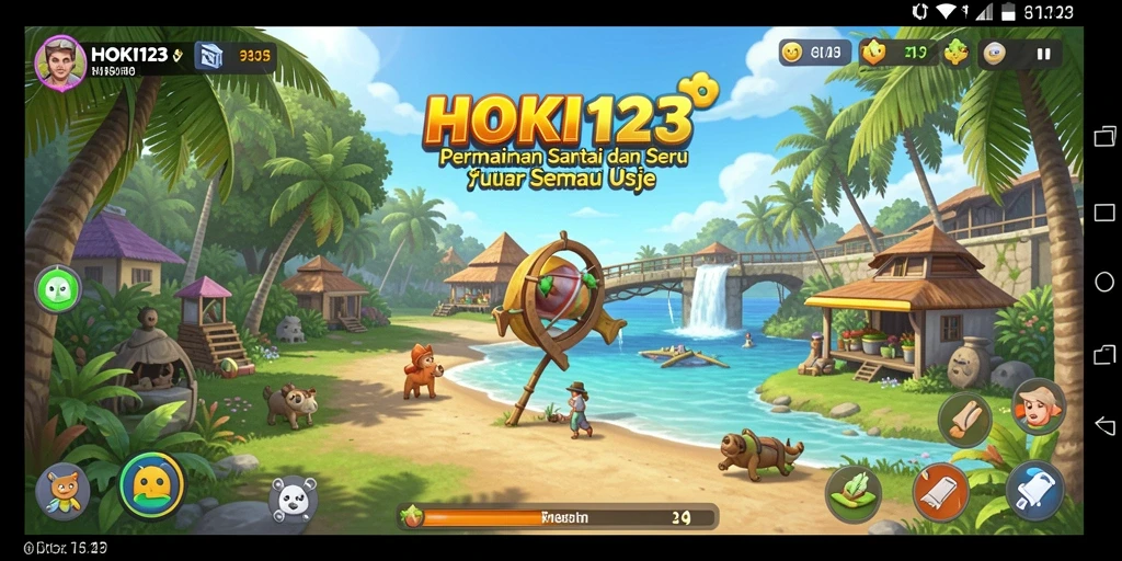 Tampilan gameplay HOKI123 yang mengasyikkan dan penuh warna.