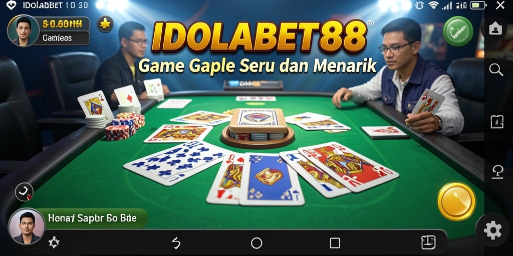 Tampilan gameplay seru dari IDOLABET88 dalam permainan Gaple.