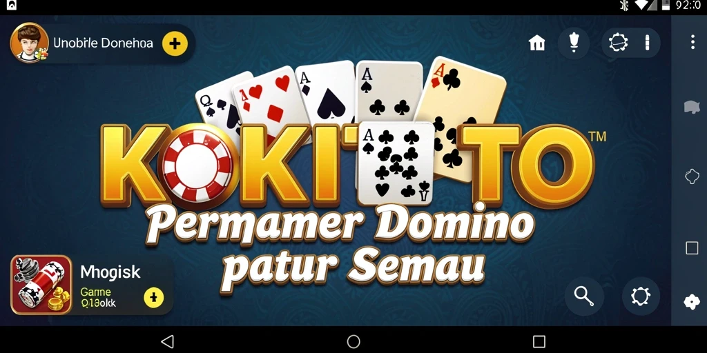 Screenshot game KOKITOTO menampilkan aksi seru permainan Domino.
