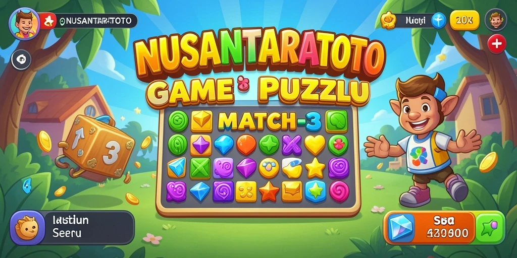 Screenshot gameplay NUSANTARATOTO dengan kombinasi match-3 yang menarik.