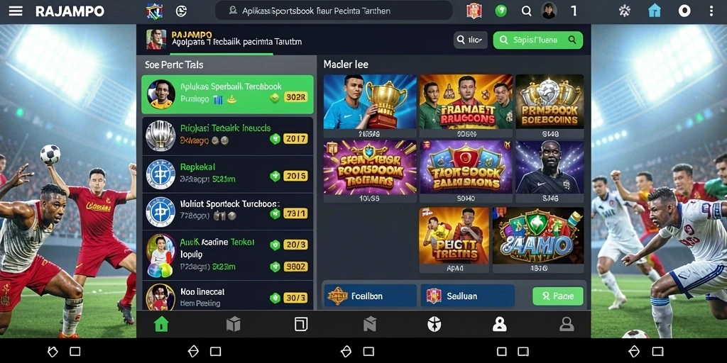 Tampilan gameplay RAJAMPO yang menarik dan interaktif untuk taruhan olahraga.
