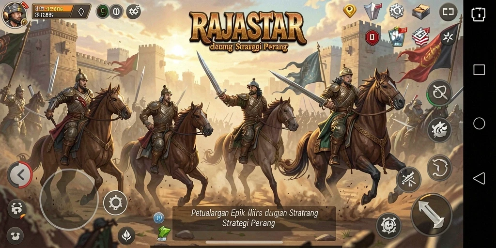 Tampilan gameplay seru di RAJASTAR dengan berbagai strategi yang menarik.