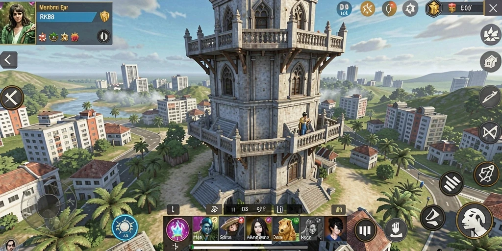 Tampilan menara pertahanan dalam aksi di RK88.