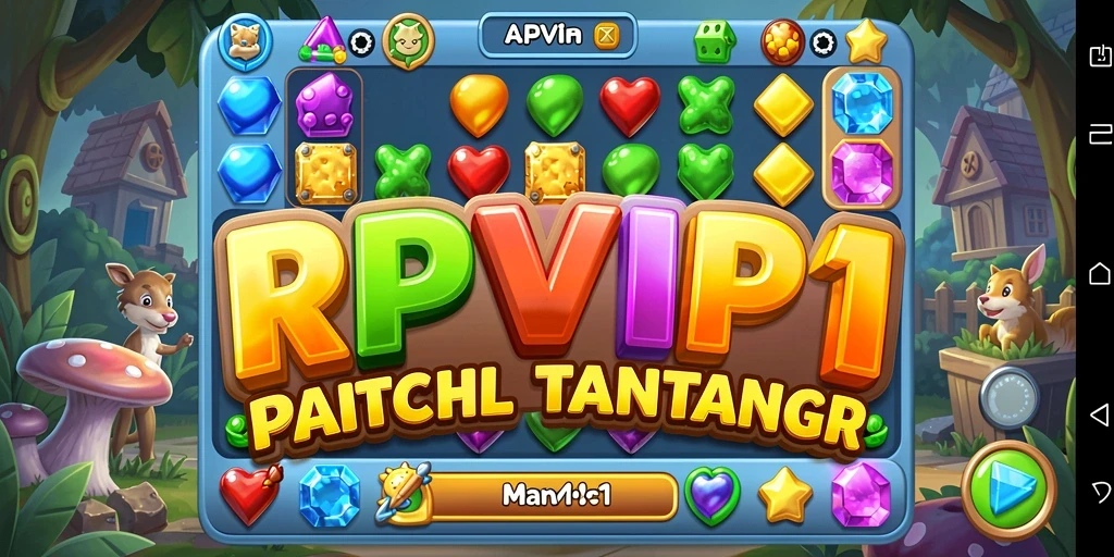Tampilan gameplay seru RPVIP1 di level Match-3