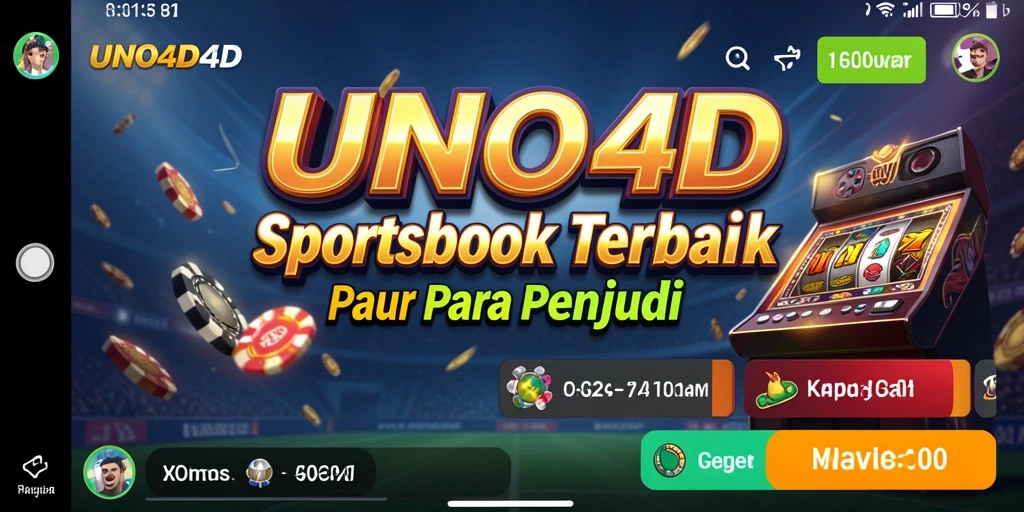 Screenshot gameplay UNO4D dengan fitur Sportsbook yang menarik.