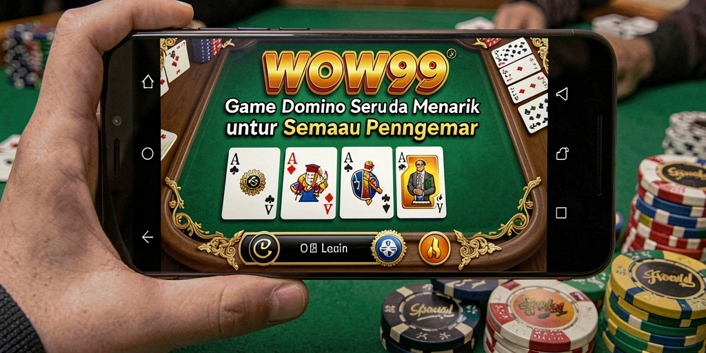 Tampilkan screenshot WOW99 dengan gameplay Domino yang seru.