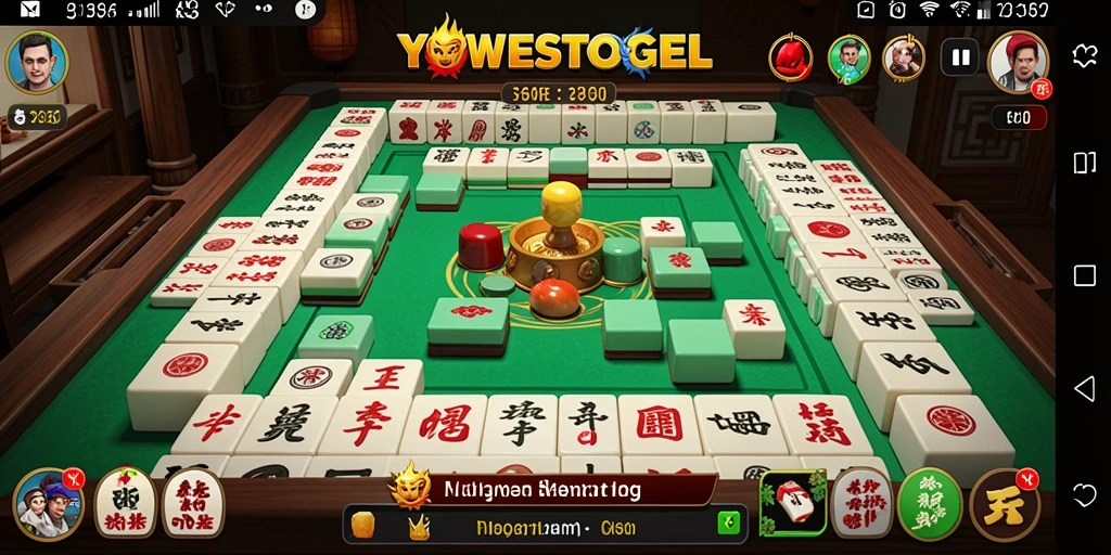 Gameplay seru YOWESTOGEL dengan grafis Mahjong yang memukau.
